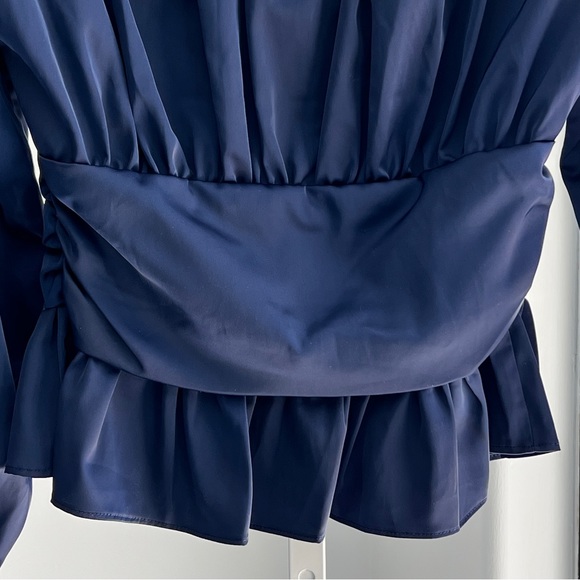 Jason Wu Satin Blouse - Navy - Sizes Small and XS - Picture 9 of 12